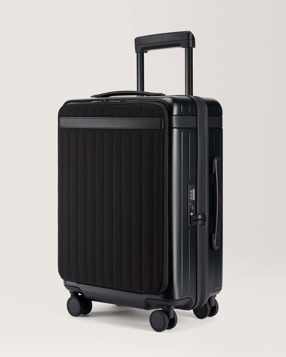Carl Friedrik Carry-On Core Zipper Suitcase Black/Black X Laptop Pocket NEW